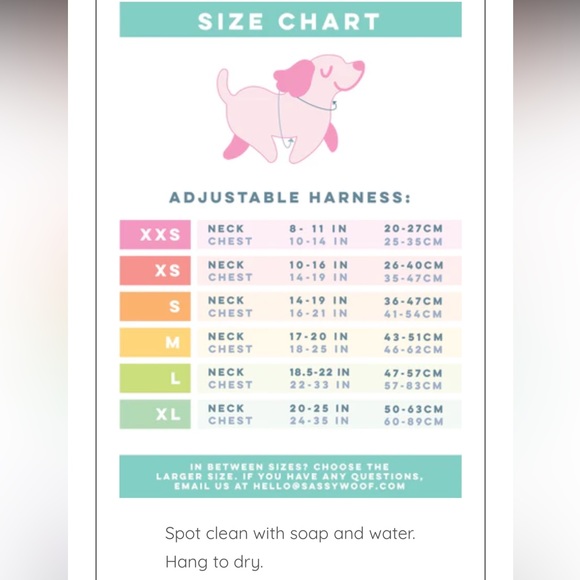 Sassy Woof “I Do Too” Adjustable Harness - White - Picture 5 of 6